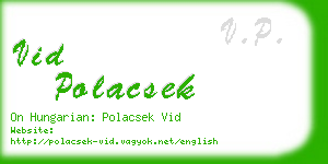 vid polacsek business card